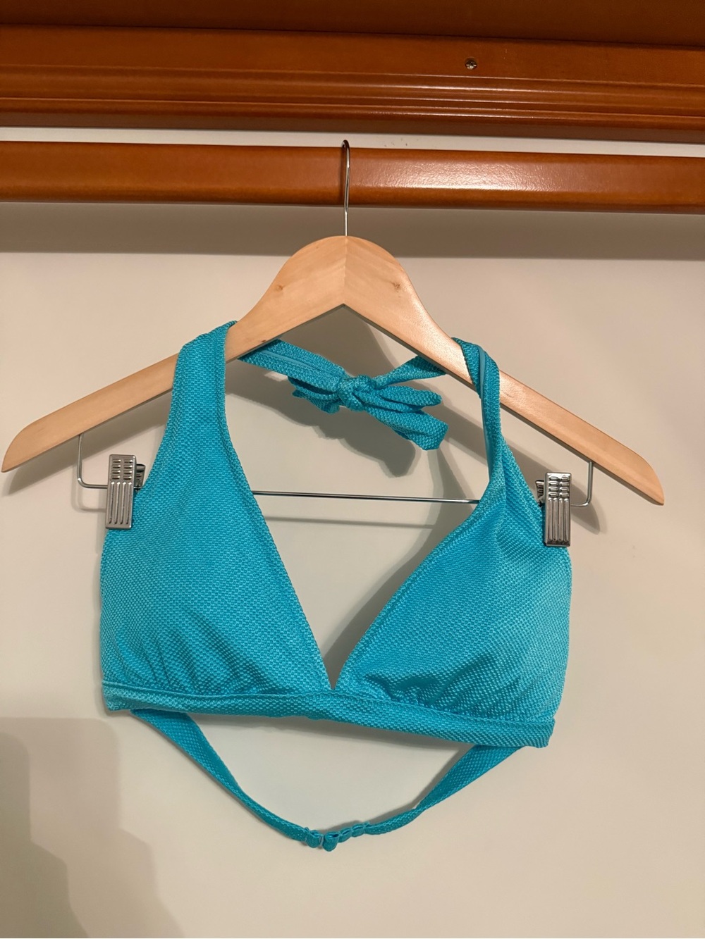 aerie Turquoise Blue Textured‎ Halter Bikini Top and bottom 💙